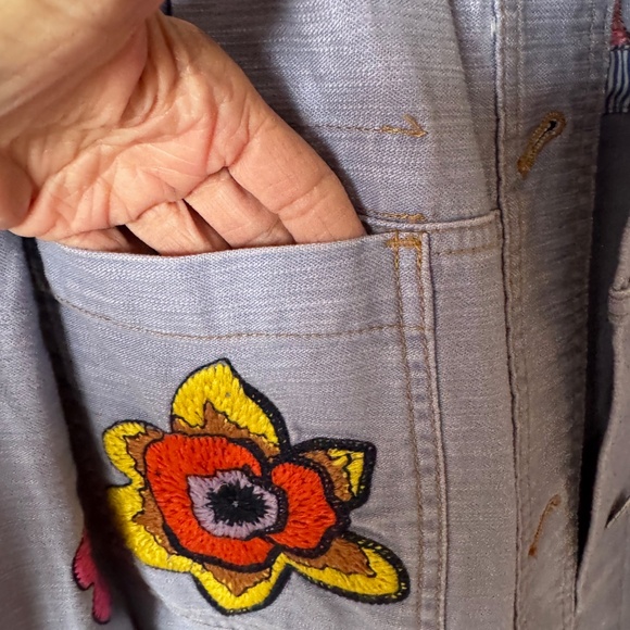 Anthropologie Embroidered Patch Jacket Sz S - NWOT - Picture 7 of 12